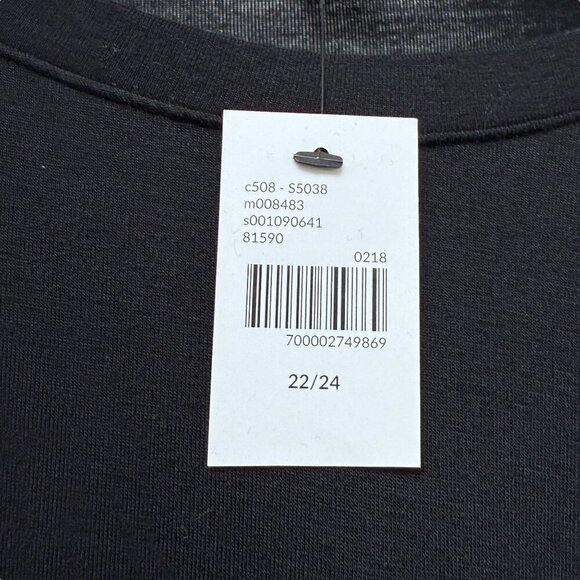 LANE BRYANT Womens Top Plus Size 22/24 Sheer Pleat Flowy Sleeves Tee NWT - Picture 7 of 9